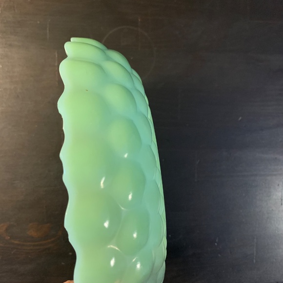 Vintage Fire King Jadeite Bubble Bowl Anchor Hocking green milk glass (chip) - Picture 7 of 8